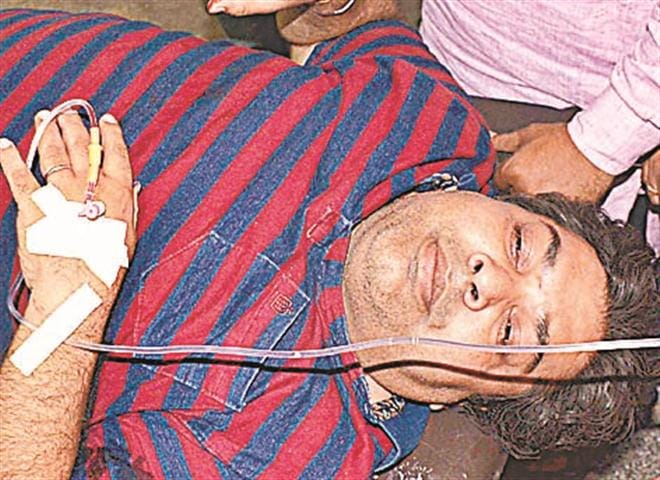 BJP leader shot dead brother robbed