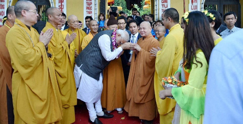 Some people bring the war in Vietnam and we bring Buddha: Modi