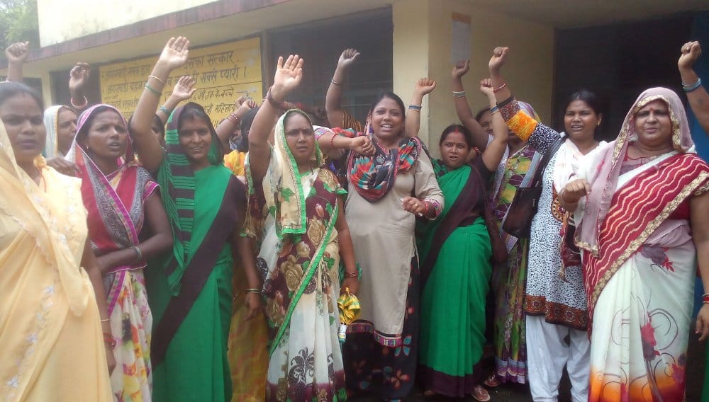 lady workers loked offices