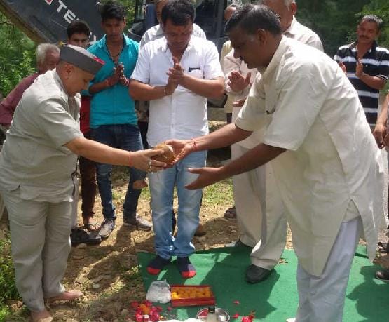 The bhoomi poojan ceremony of the hospital