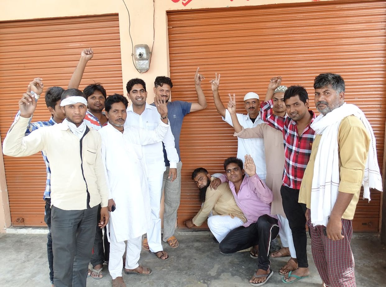 Alcohol lock fitted on villagers.