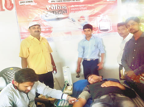 45 people donated blood at the camp by