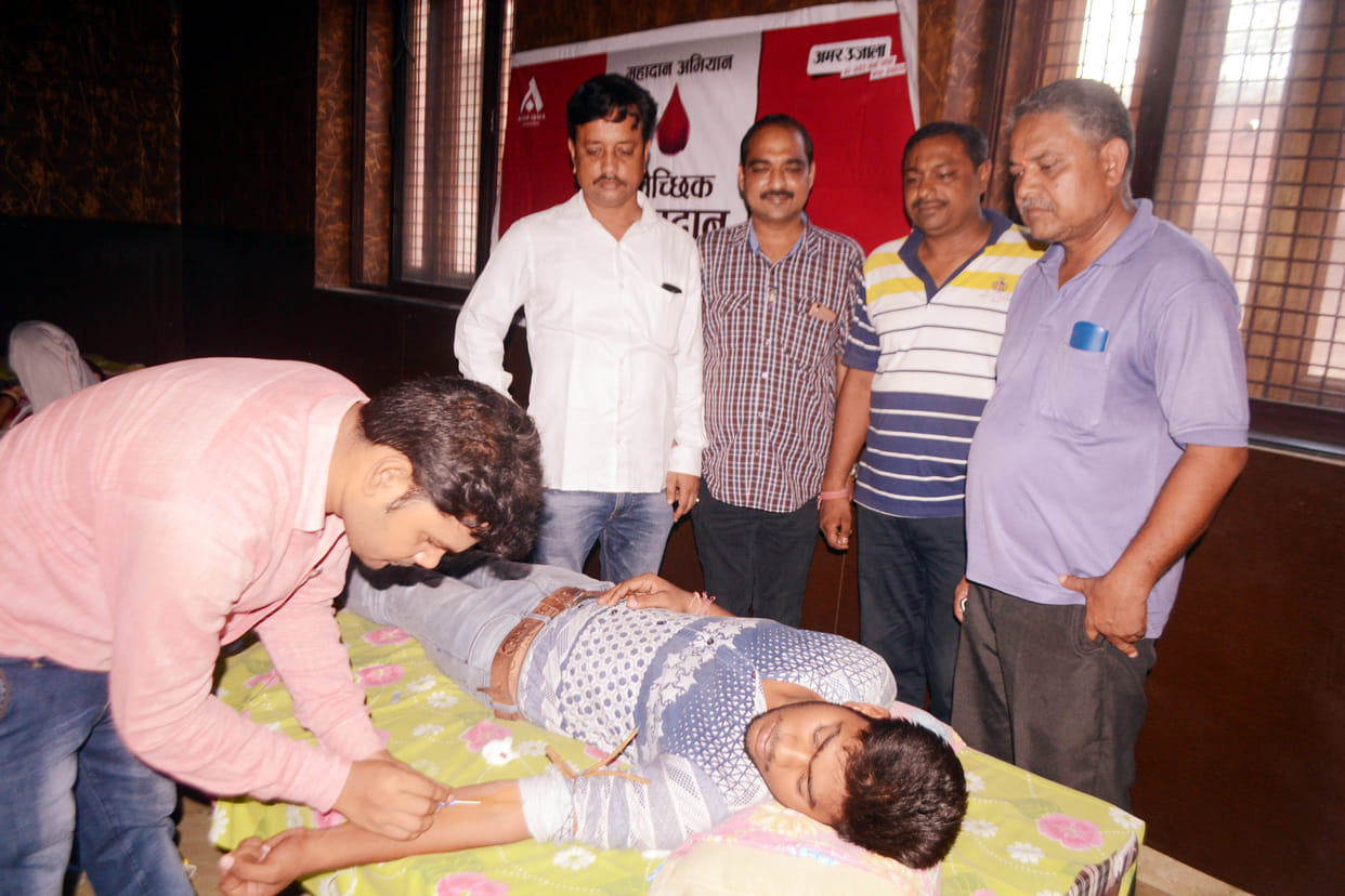 82 people donated blood 