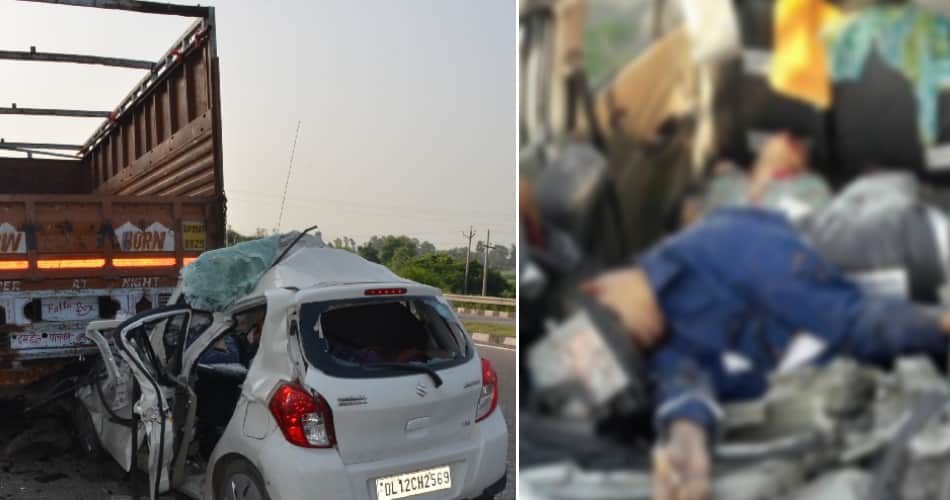delhi family three people died in road accident in khanna of punjab, returning from marriage