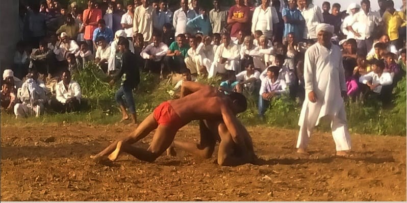 Wrestlers placed bets