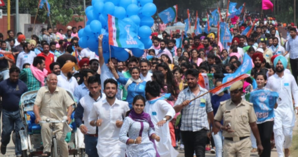 punjab university student council election campaigning by student organizations