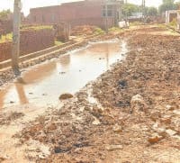 watter logging, mud, dirty water, kaithal