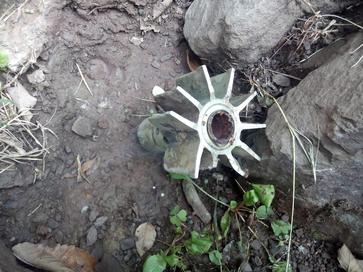 mortar found in field in bobia sector of hiranagar