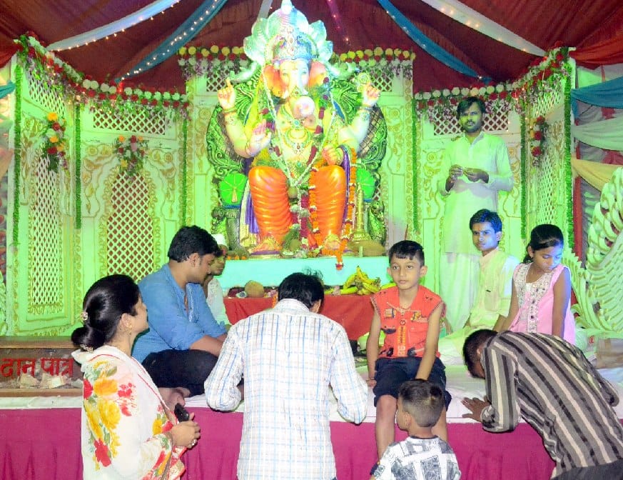 Which was filled with cheers of Lord Ganesh puja pandal