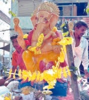  ganesh chturthi, lord ganesha, statue, people celebrated, kaithal