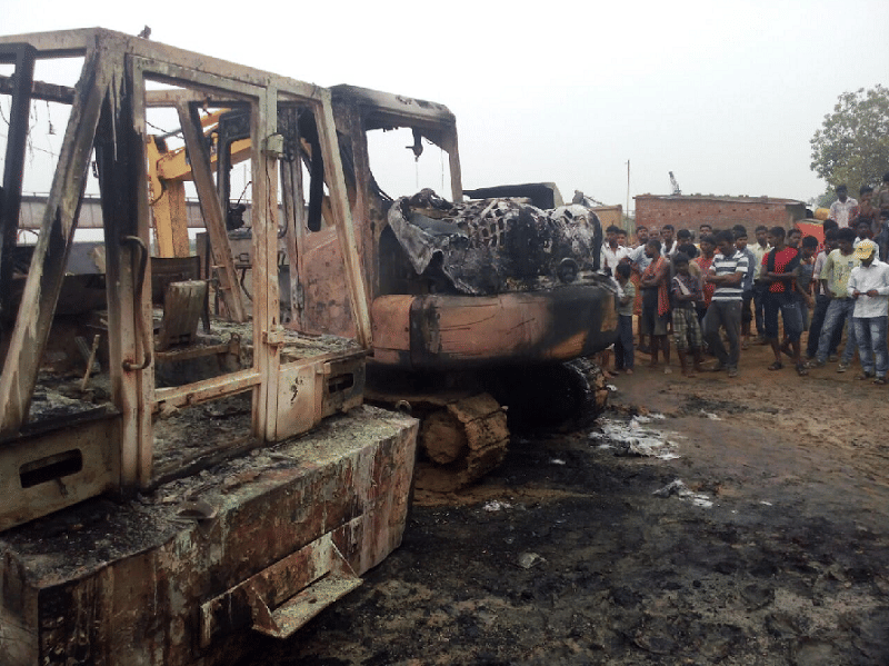 Maoists attack on railway bridge construction company's base camp