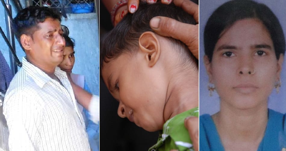 mother committed hanging suicide with three years old son, but mother died son saved