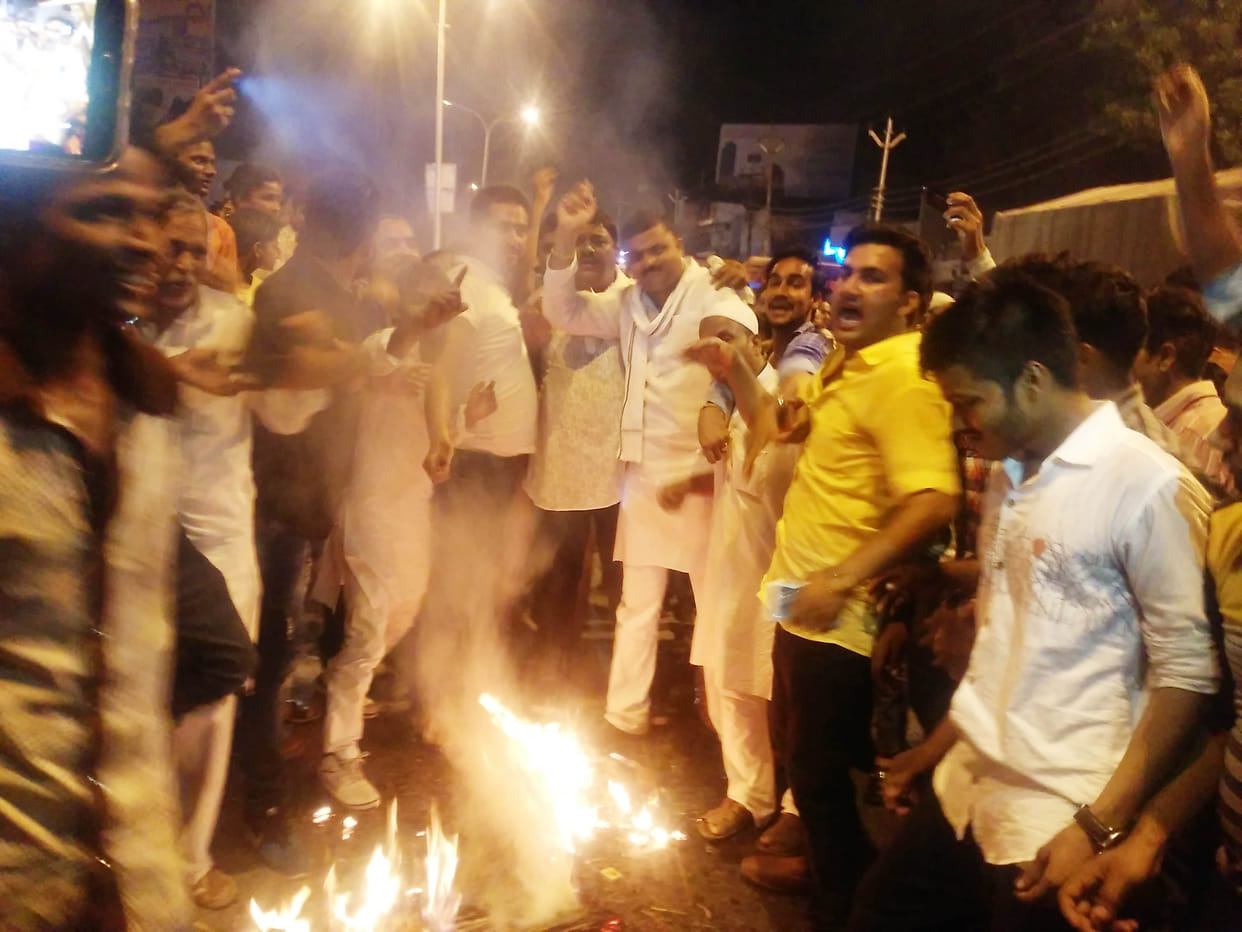 'Insult' on the raging spi, blew Khan's effigy