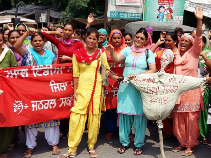 protest, asha worker protest, tarn taran protest against government, tarn taran, amritsar