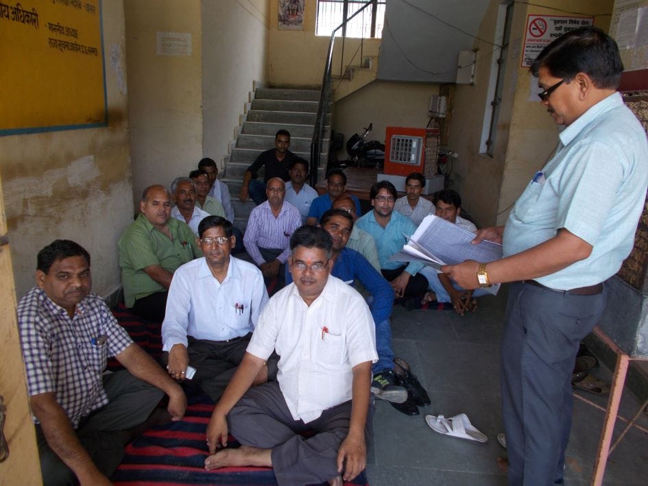 The clerk of the Education Department on indefinite strike