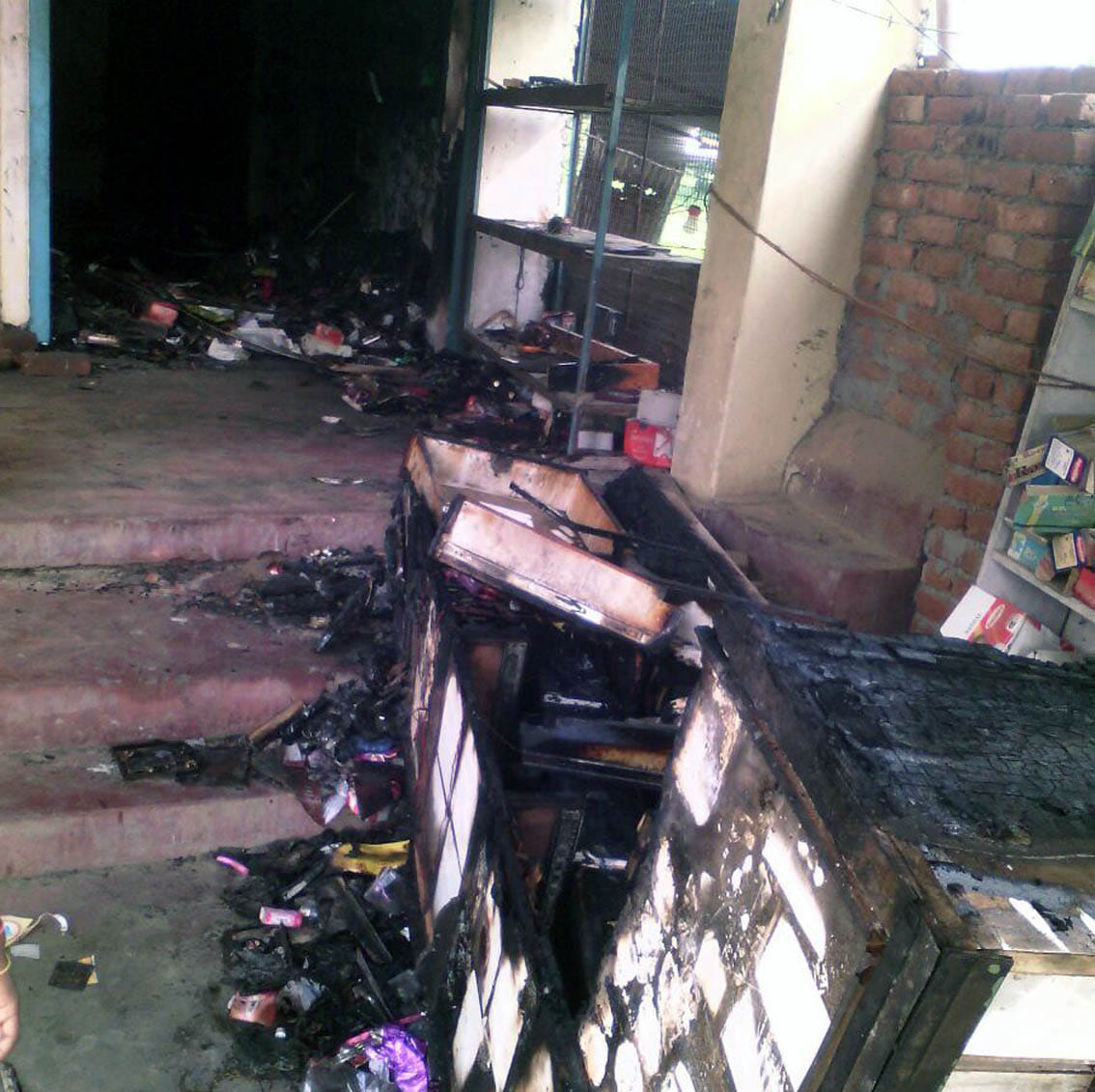  Short circuit in a shop fire