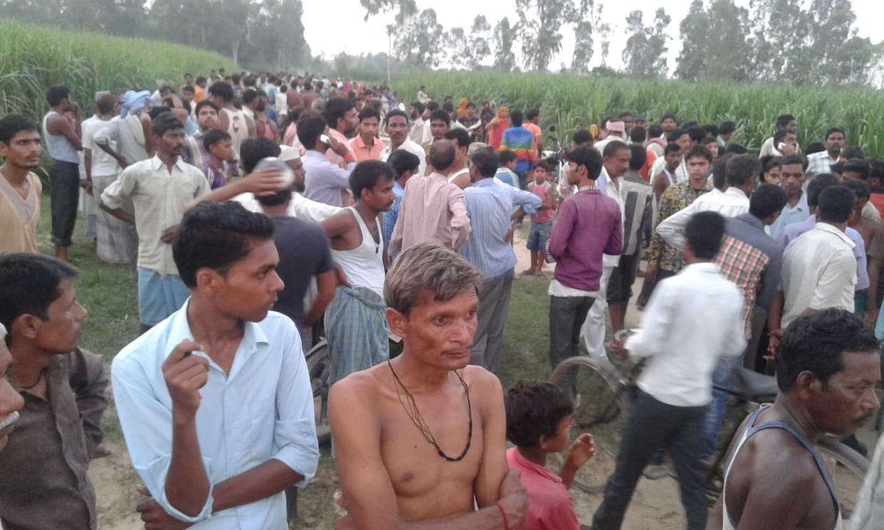Old man body was found in the field  