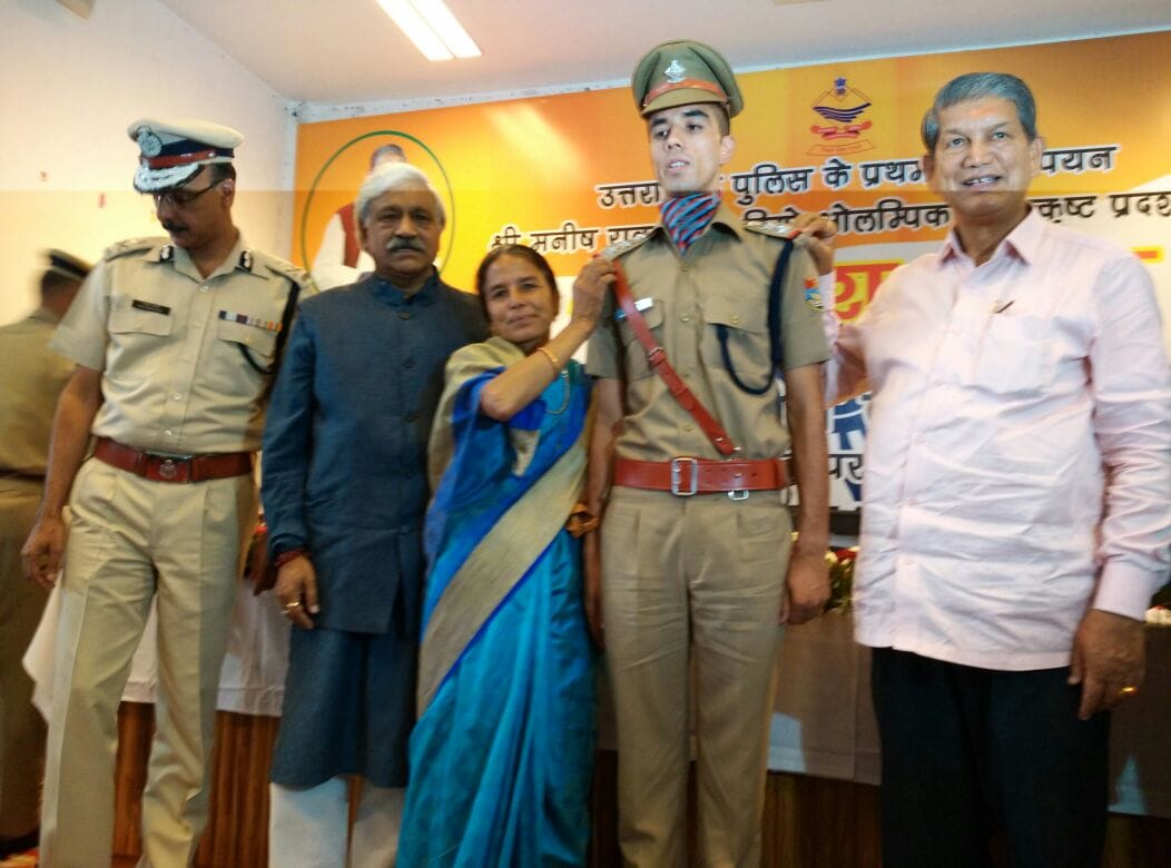Olympian manish rawat become inspector