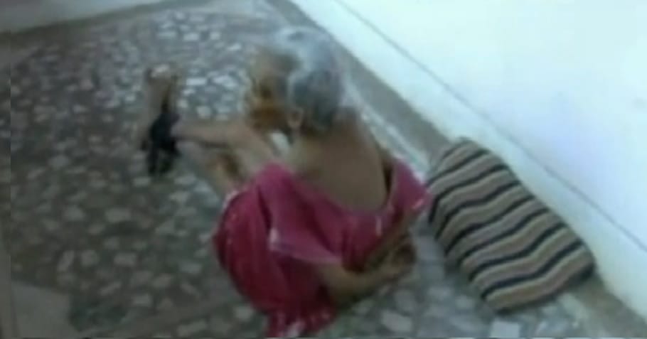 old mother rescued from son house by administration in Odisha