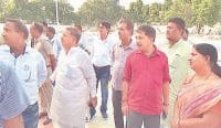 karan tal, renovetion, work progress, karnal lake, karnal