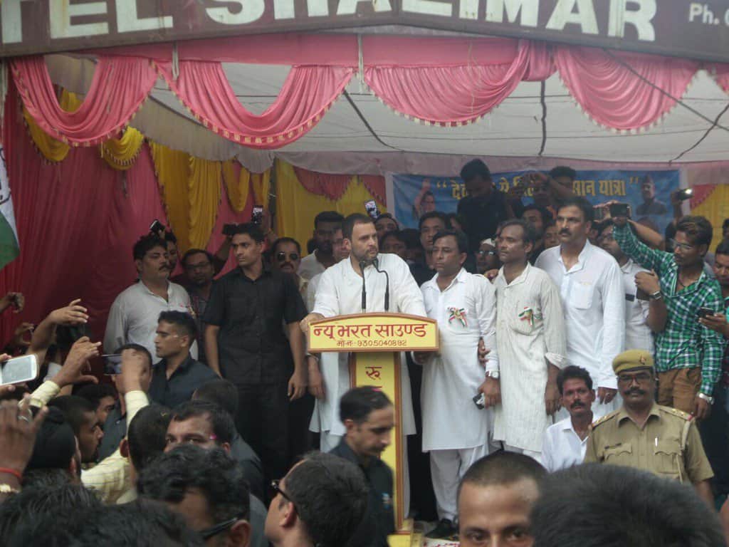 Uttar Pradesh assembly election Rahul Gandhi kisan yatra in Gorakhpur