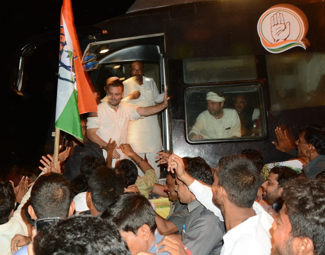 Today is road show of Rahul Gandhi