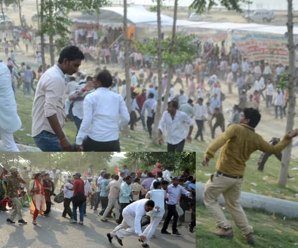  Clash between shikshamitra and   police in Lucknow.