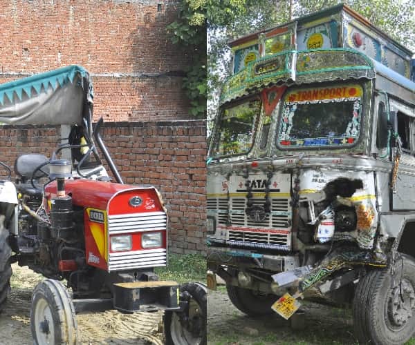 tractor trolly accident in lucknow many injured
