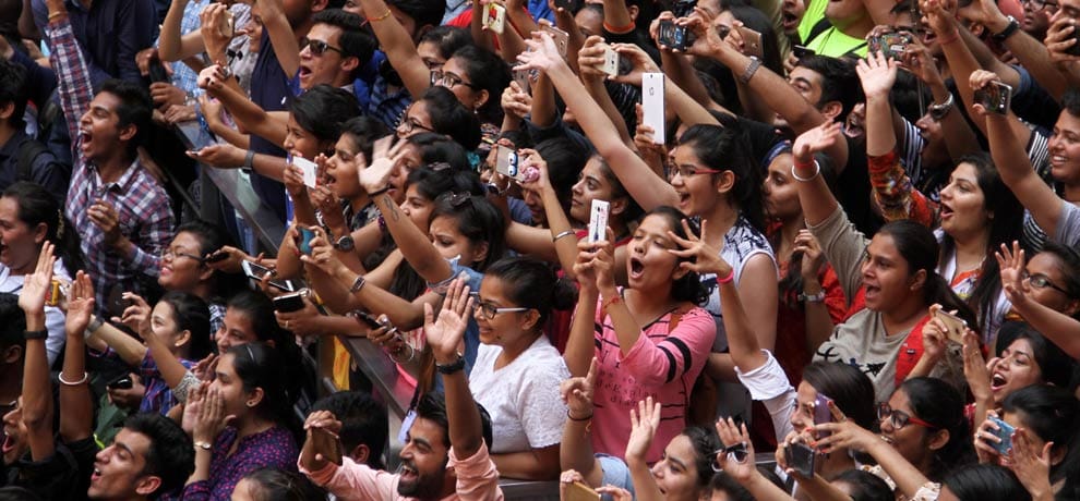 bar bar dekho crew reaches amity university noida to promote movie