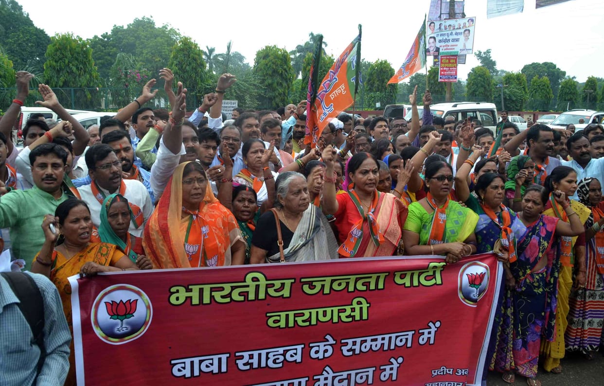 BJP demanded resignation from Azam