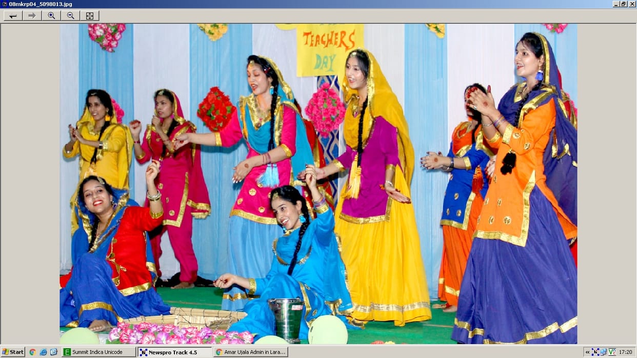 cultural activity, girls performed dance, cultural program, muktsar, jalandhar, punjab   