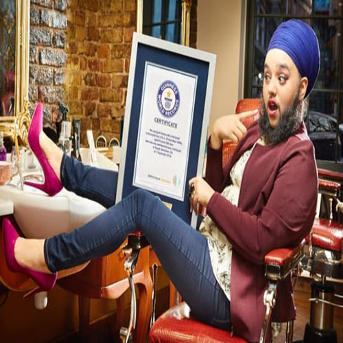 Guinness World Record for bearded woman Harnaam Kaur
