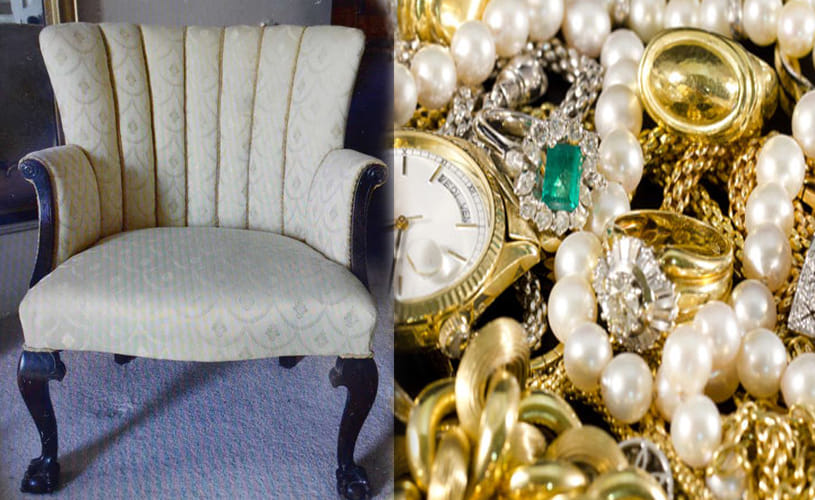 Couple Finds Diamond Jewels in Antique Chair