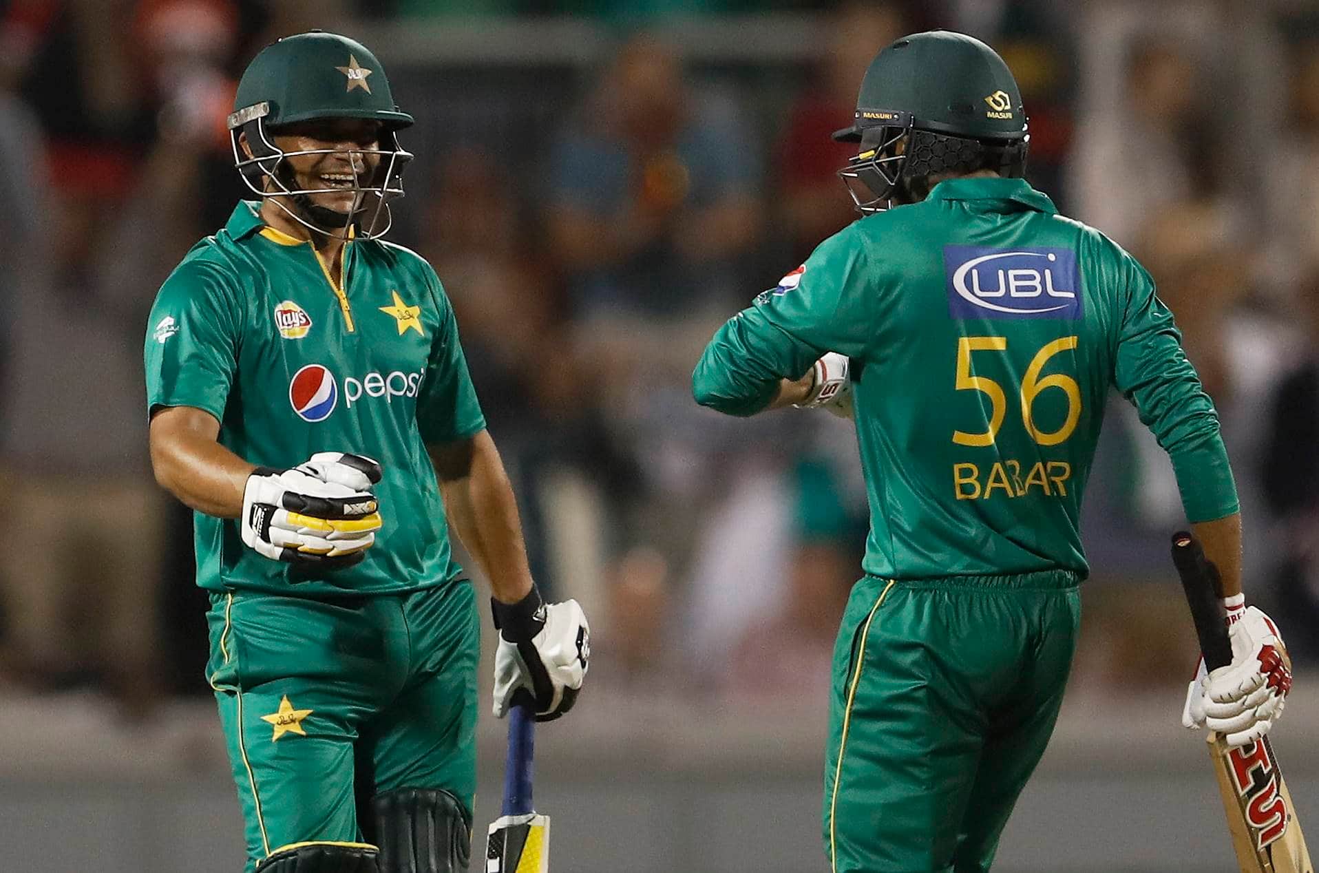 A Pakistan fan invades the pitch during t20 match