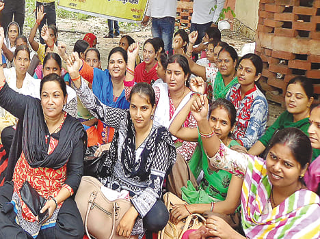 Contract health workers on indefinite strike