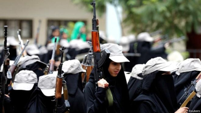 Guns to rebels in the delicate hands