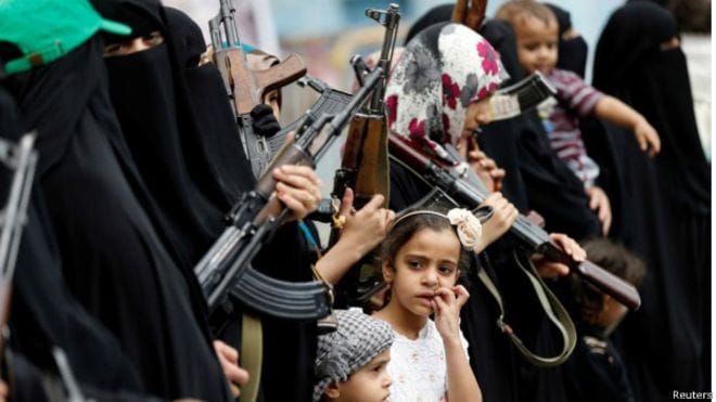 Guns to rebels in the delicate hands