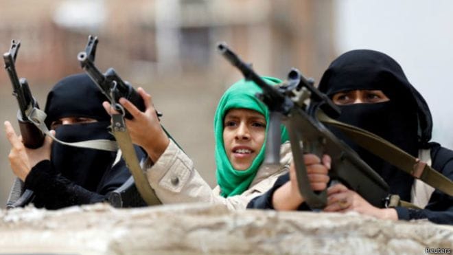 Guns to rebels in the delicate hands
