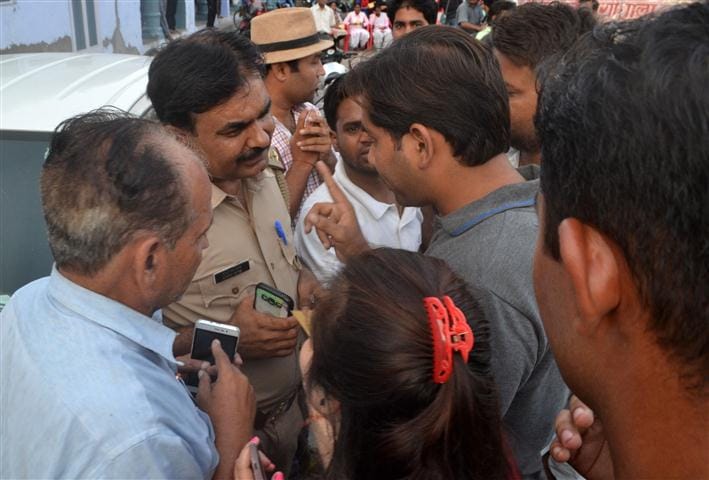 SP was protesting against the principal Krafa