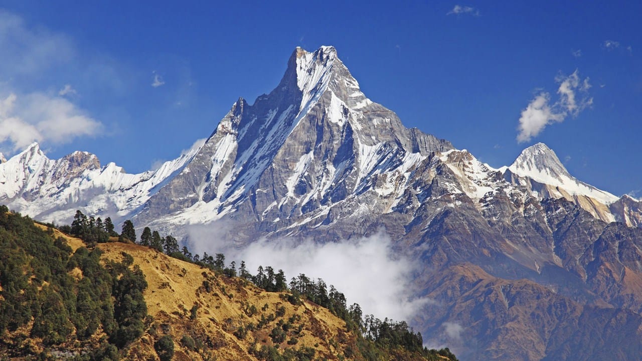 himalayan peak seems black