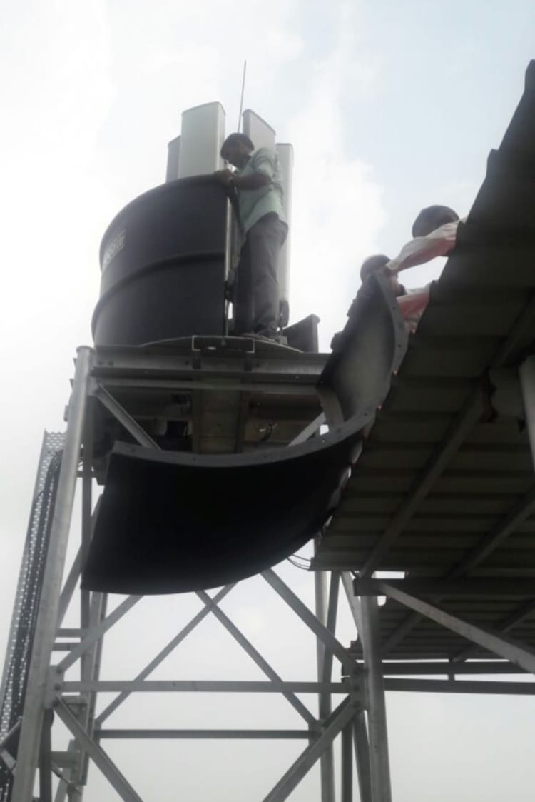 mobile tower found in water tank.