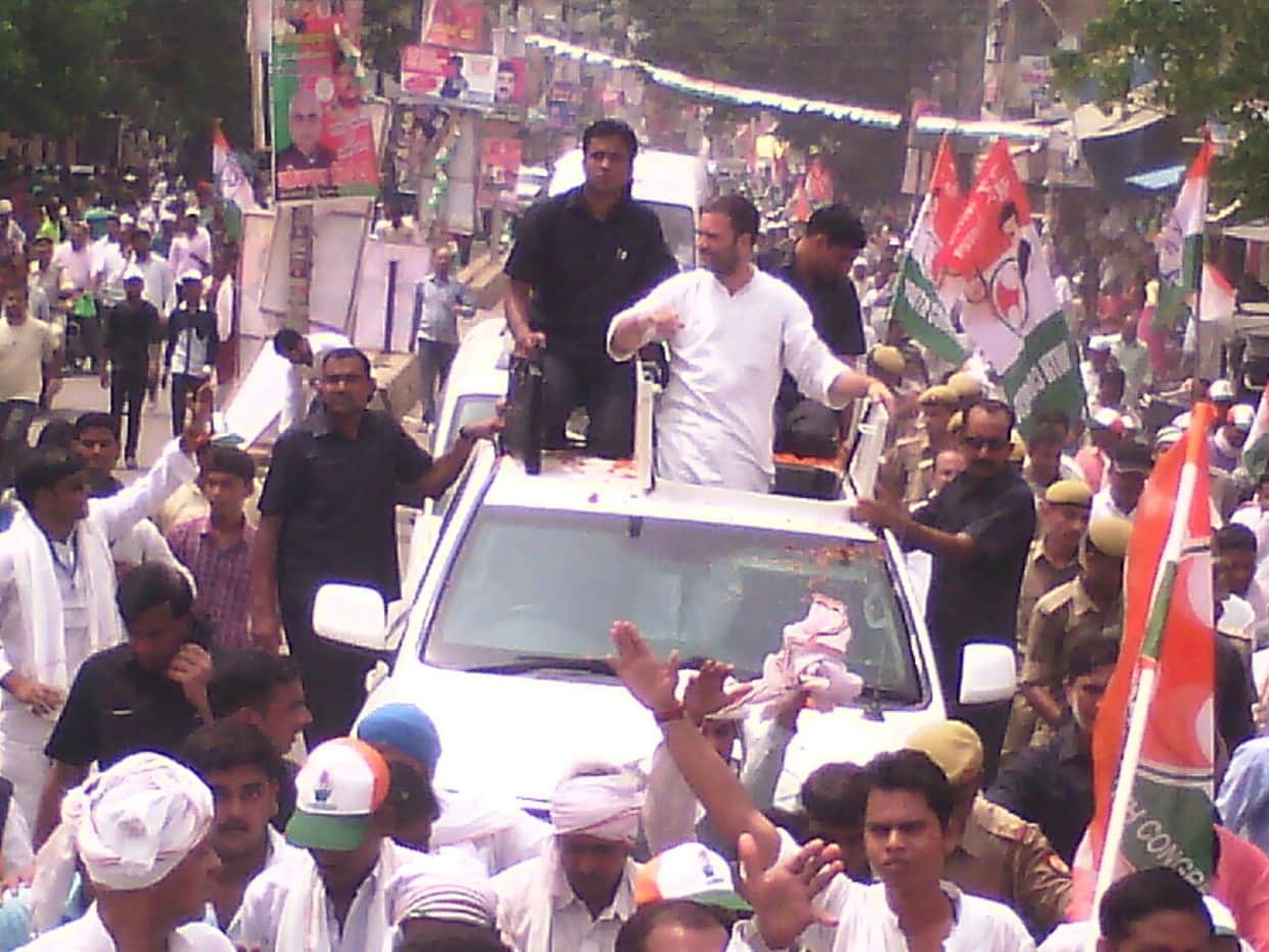 rahul gandhi road show in faizabad