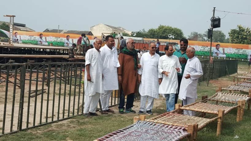 rahul gandhi kisan yatra in gonda