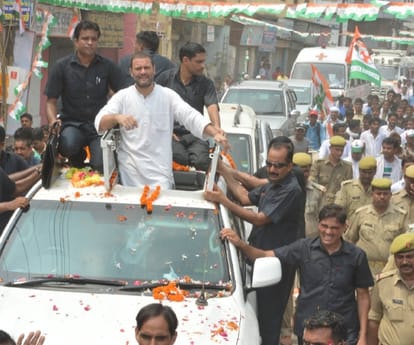 rahul gandhi kisan yatra in faizabad.