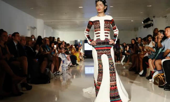 acid attack survivor Reshma Queresh walks the ramp in NY fashion week