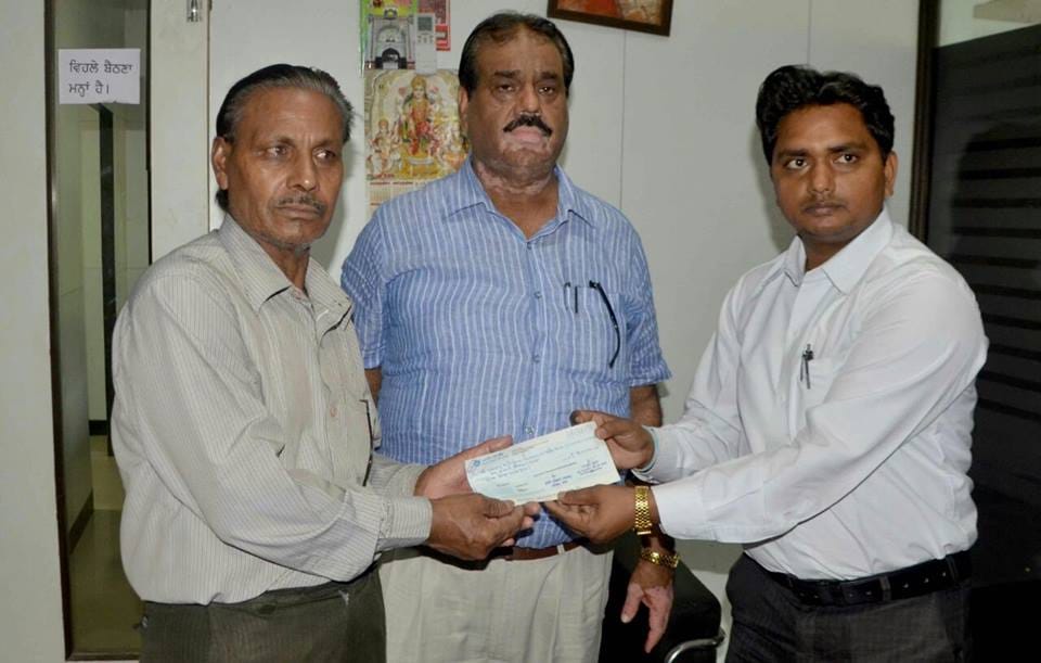 Ludhiana journalist death in Jhansi, UP Government assigned the 20 Lakh Checque