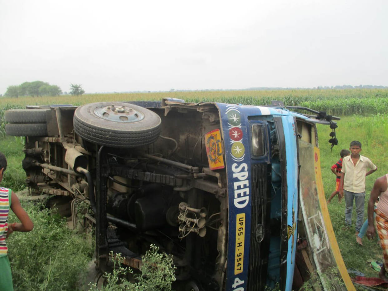 The death of a worker being hit by pickup