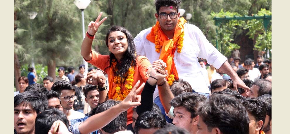 abp wins 3 seats in dusu election out of 4, 1 seat conquered by nsui