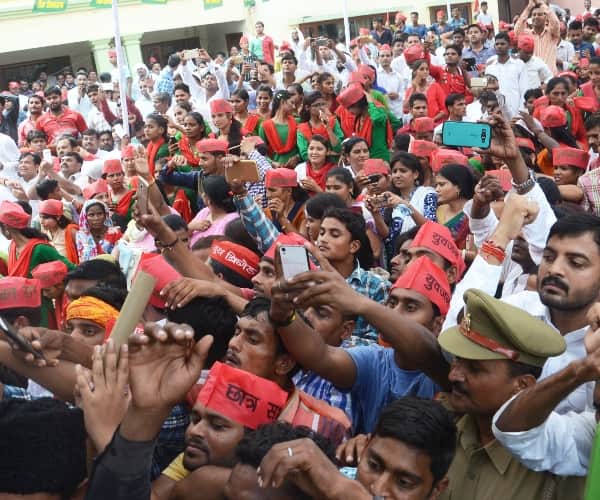  Mulayam sandesh yatra in Lucknow.