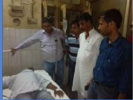 NHM employee are admitted in hospital during strike